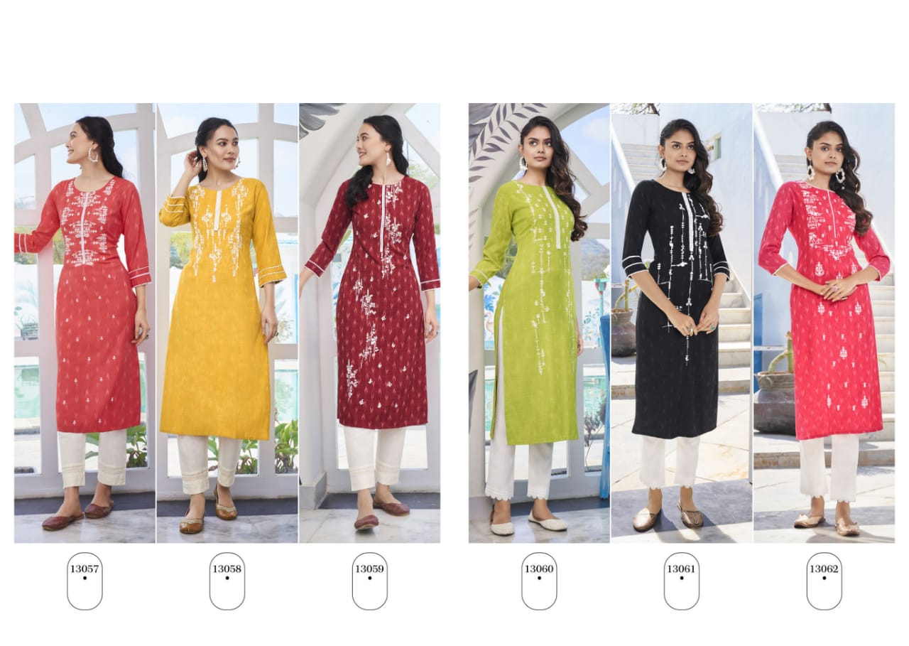 Kalaroop Oreo Fancy Designer Ethnic Wear Rayon Embroidery Kurti Collection